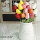 Тюльпаны (ткань), Цветы искусственные, Москва,  Фото №1