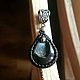 Small Black Pendant Drop Agate(Druse) Black pearls, Japanese beads. Pendant. ssowl. Online shopping on My Livemaster.  Фото №2