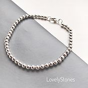 Украшения handmade. Livemaster - original item Bracelet Track with small metal beads on chain. Handmade.