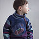 Валяный пуловер для мальчика "Ми-ми-мишки". Свитеры и джемперы. Nataly Kara - одежда из тонкого войлока. Интернет-магазин Ярмарка Мастеров.  Фото №2