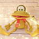 Лягушонок Квак (вязаная игрушка крючком). Мягкие игрушки. Потешная лавочка. Интернет-магазин Ярмарка Мастеров.  Фото №2