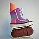  Детские вязаные тапочки-кеды-носки. Обувь для детей. Креативная вязаная одежда на заказ (irina-trufanova). Ярмарка Мастеров.  Фото №5