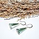 Earrings with crystals - emerald. Earrings. Olga Lado. My Livemaster. Фото №5