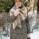 Шарф палантин из вспушенной альпаки бежевый коричневый. Шарфы. wooly.hats&sweaters. Интернет-магазин Ярмарка Мастеров.  Фото №2