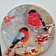 Oil painting 'Bullfinches on a mountain ash', round, 25 cm. Pictures. Zhanne Shepetova. Online shopping on My Livemaster.  Фото №2