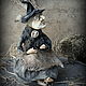 Ведьма Миссис Адмет с крысой. Чердачная кукла. Мир кукол Лоры Пинтсон. Ярмарка Мастеров.  Фото №4