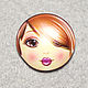 Face for brooch cabochon Matryoshka 20 mm No№26. Cabochons. agraf. Online shopping on My Livemaster.  Фото №2