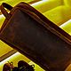 дорожная косметичка из кожи/чехол для обуви/подарок мужу. Несессеры. Remeslo Brand. Ярмарка Мастеров.  Фото №5