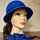 Felted hat ' Blue wave'. Hats1. Oksana Moleva. My Livemaster. Фото №6