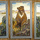 Гобелен триптих Медведь, тройная картина ручного ткачества, Гобелен, Златоуст,  Фото №1