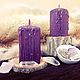 Фиолетовая лавандовая свеча для медитации. Ритуальная свеча. Amarinque. Интернет-магазин Ярмарка Мастеров.  Фото №2