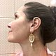 Cream. Cream Earrings 'Creme brulee' with tourmalines. Earrings. Elena Potsepnya Jewelry. My Livemaster. Фото №5