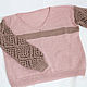Вязаный джемпер из хлопка. Джемперы. Knit by Heart - Вязаная одежда 富. Ярмарка Мастеров.  Фото №7
