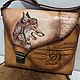 Заказать Кожаная сумка "Лис авиатор". Лариса (narrabags). Ярмарка Мастеров. . Сумка через плечо Фото №3