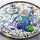 A large gift plate with the nominal monogram Aquarius. Decorative plates. Art by Tanya Shest. Online shopping on My Livemaster.  Фото №2