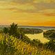 Заказать Картина река, холст, масло, 50х70 см. Закат над р.Окой. 'Живая палитра' Ольги Тикуновой. Ярмарка Мастеров. . Картины Фото №3