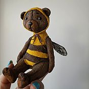 Сувениры и подарки handmade. Livemaster - original item Christmas decorations: A bear in a bee costume is a cotton toy. Handmade.