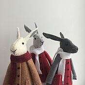 Сувениры и подарки handmade. Livemaster - original item Designer hares: Christmas tree toys. Handmade.