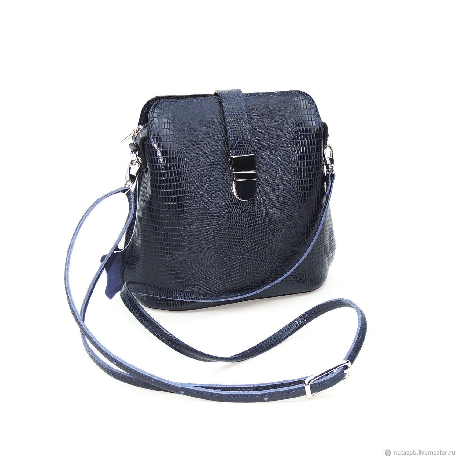  Leather handbag women's blue Odette Mod. C42-961, Crossbody bag, St. Petersburg,  Фото №1