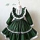Платье "Барышня" благородный сатин Изумруд. Платье. Little___dress. Ярмарка Мастеров.  Фото №4