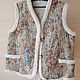Women's vest made of natural sheepskin with fabric, Vests, Moscow,  Фото №1