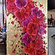 Order Red flowers. Interior flower series with gold leaf. Irene's gallery. Oil paintings.. Livemaster. . Pictures Фото №3