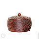 Order Textured cup-barrel with a lid made of natural pine K41. ART OF SIBERIA. Livemaster. . Jars Фото №3