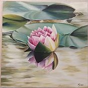Картины и панно handmade. Livemaster - original item Painting with a water lily 