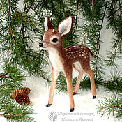 Куклы и игрушки handmade. Livemaster - original item Fawn-miniature interior, deer felted wool. Handmade.