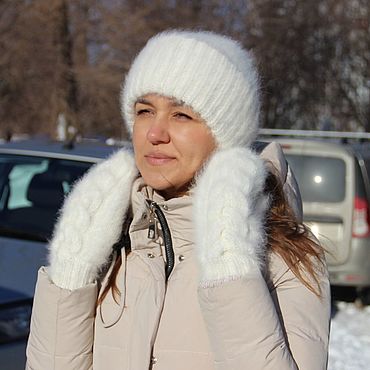 Аксессуары ручной работы. Ярмарка Мастеров - ручная работа Шапки: Шапка вязаная зимняя женская. Handmade.