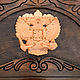 Backgammon carved 'Coat of Arms of Russia' big 60, Osipov. Backgammon and checkers. H-Present more, than a gift!. Online shopping on My Livemaster.  Фото №2