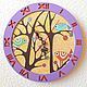 Wall Clock Fairy Birds Hand Painted. Watch. Clocks for Home (Julia). Online shopping on My Livemaster.  Фото №2