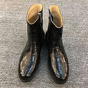 Обувь ручной работы handmade. Livemaster - original item Men`s boots, crocodile leather, zipper, black.. Handmade.