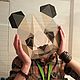 Панда, деревянная вывеска. Маски интерьерные. Mint Crafts. Ярмарка Мастеров.  Фото №4