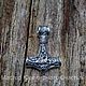 Order Charm "Thor,s Hammer – Mjolnir" sterling silver 925. Jewelry happiness Master BRB. Livemaster. . Pendants Фото №3