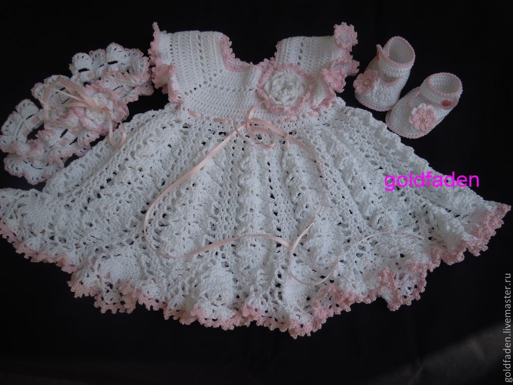 Вязать Платье Новорожденной фото 22