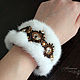 White mink fur bracelet, fur bracelet, mink bracelet. Bead bracelet. Roskoch Meha. Online shopping on My Livemaster.  Фото №2