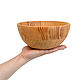 Deep cedar plate D20 H9. Wooden salad bowl. Art.2201. Plates. SiberianBirchBark. My Livemaster. Фото №6