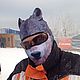 Балаклава подшлемник теплый Волк. Одежда женская. Funnyzebra. Интернет-магазин Ярмарка Мастеров.  Фото №2