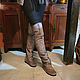 Boots: boots made of sheared pony fur in gray. Knee-high boots. Febe-handmade. My Livemaster. Фото №4