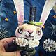 Белый кролик. Чердачная кукла. Kofeynyashki ART toys Кожемякина Людмила  (kofeynyashki). Ярмарка Мастеров.  Фото №5