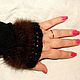 Fingerless gloves made out of dog fur art No. №51zh .Bonus. Hand knitting . Yarn spun from dog hair .
