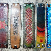 Украшения handmade. Livemaster - original item Leather bracelets in stock.. Handmade.