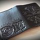 Order Personalized leather wallet, image, business card, monogram, personal. AshotCraft. Livemaster. . Business card holders Фото №3