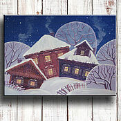 Картины и панно handmade. Livemaster - original item Winter has come. Painting acrylic.. Handmade.