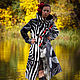 Light Black and White Cotton Coat with Print Stripes, Coats, Moscow,  Фото №1