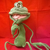 Куклы и игрушки handmade. Livemaster - original item The frog is the one with the green yoke. Handmade.