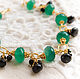 Set Bracelet Earrings Onyx Black spinel vermeil. Bracelet set. cherry.jewelry. Online shopping on My Livemaster.  Фото №2