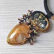 Украшения handmade. Livemaster - original item Pendant Autumn Pendant with natural stones. Handmade.