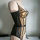 Прозрачный бельевой корсет с кружевом. Корсеты. Shi Corset (Анна). Ярмарка Мастеров.  Фото №4